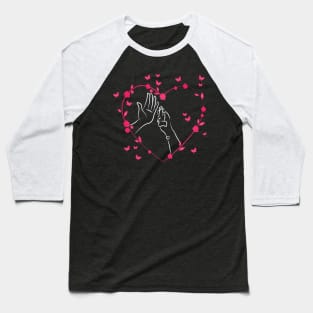 Hi-Five With My Dog, Floral Look Baseball T-Shirt